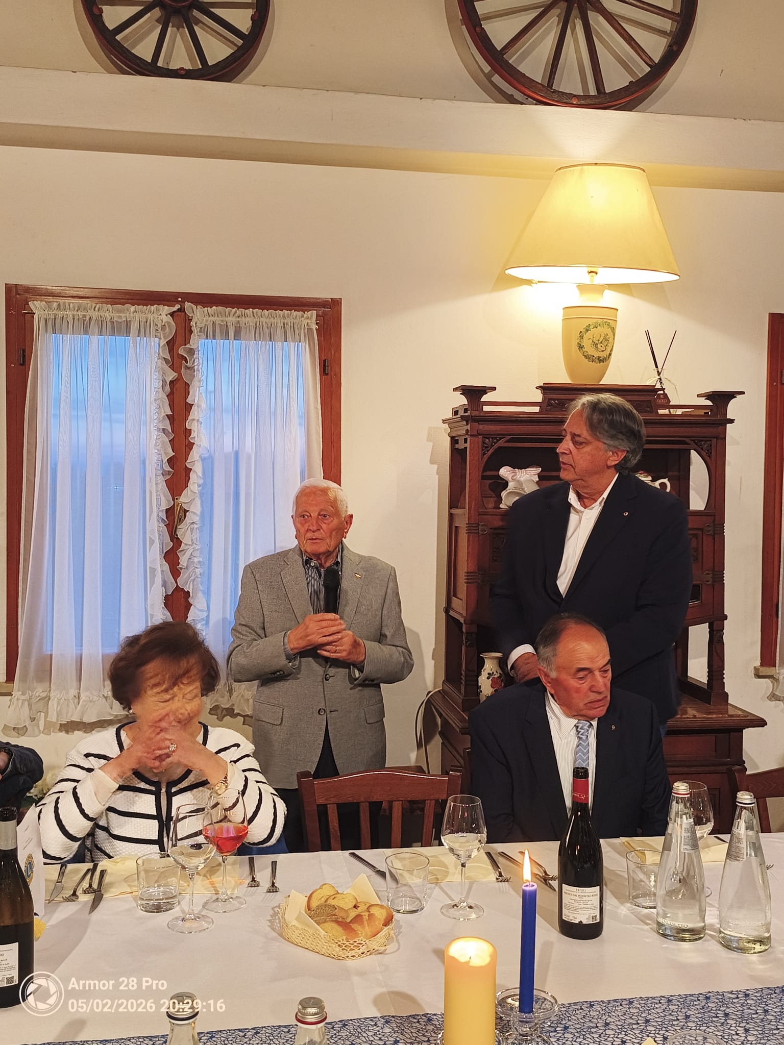 Giorgio e il discorso ai presenti